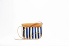 dos sac rayé cuir et toile made in france
