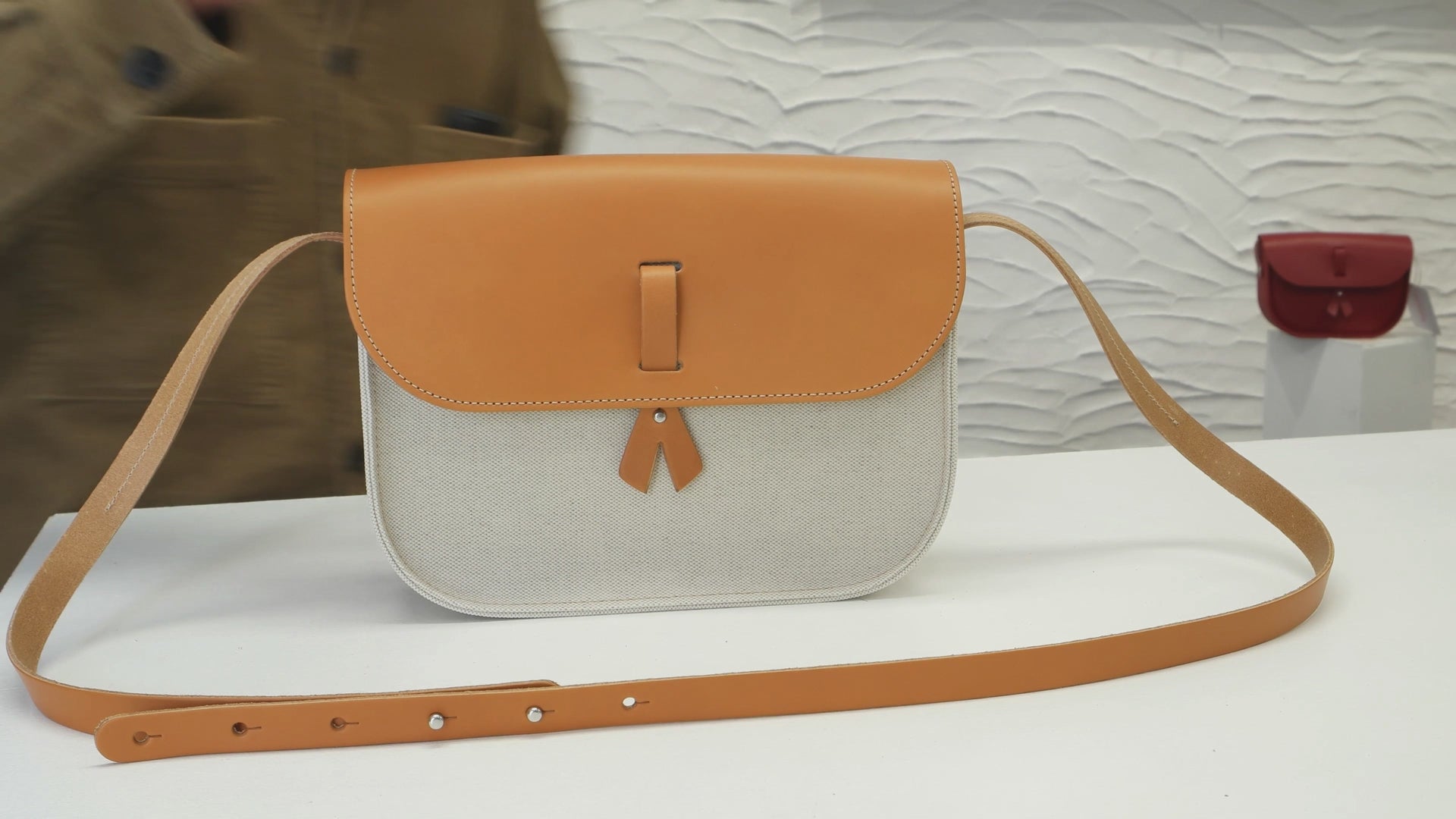 sac à main à bandoulière en lin made in france