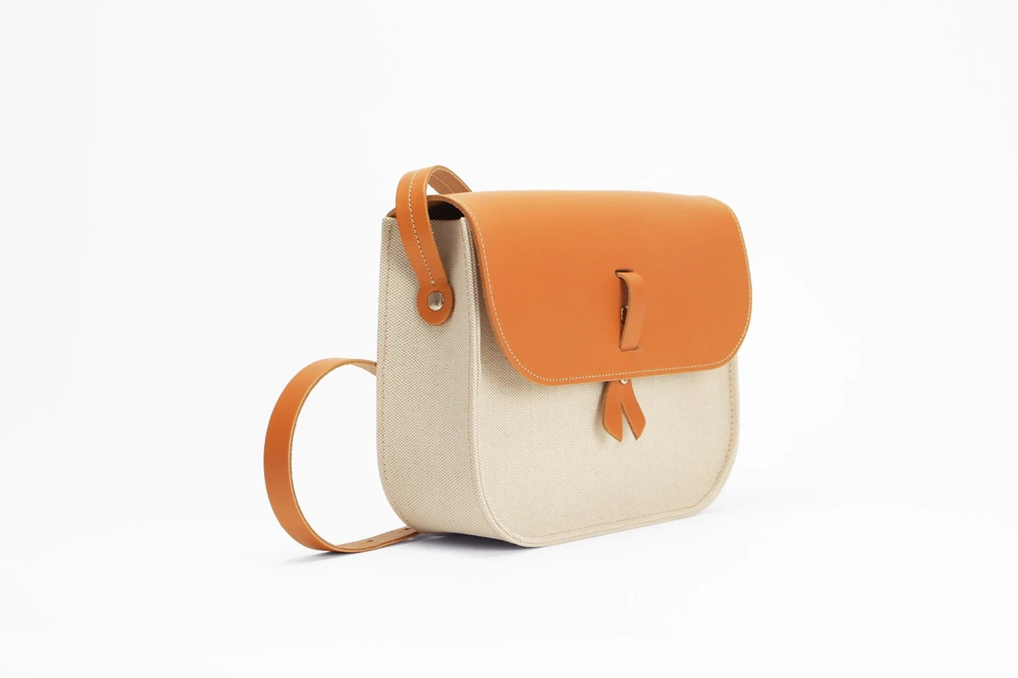 sac à main lin et cuir 