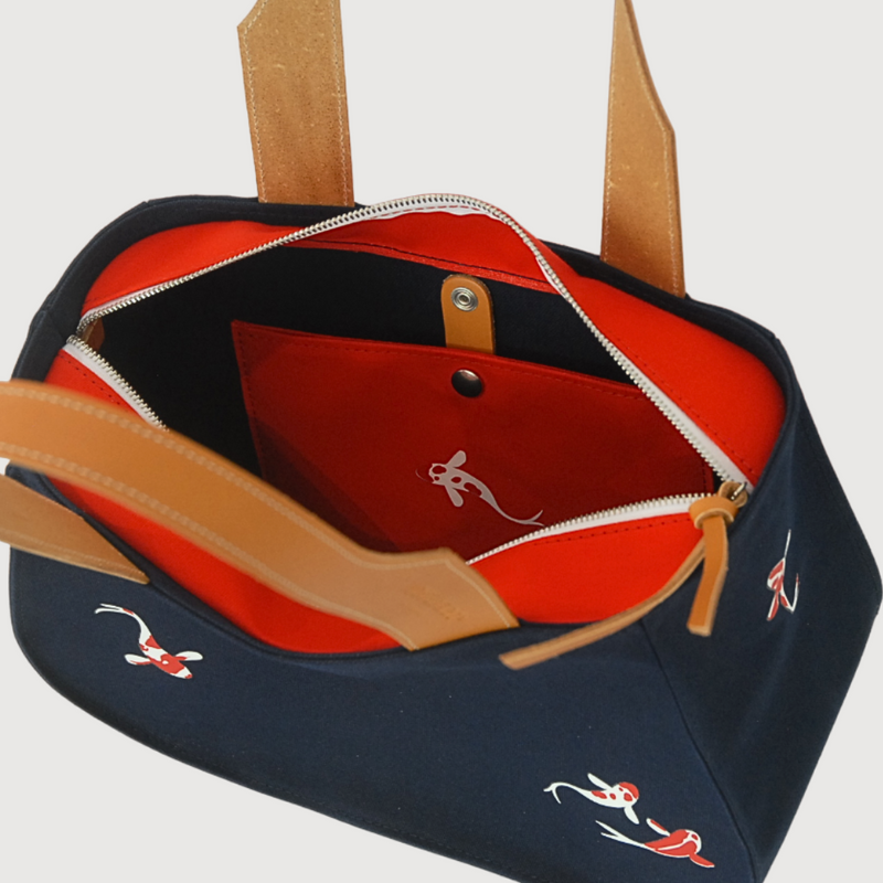 sac à main avec intérieur rouge made in france Monébari